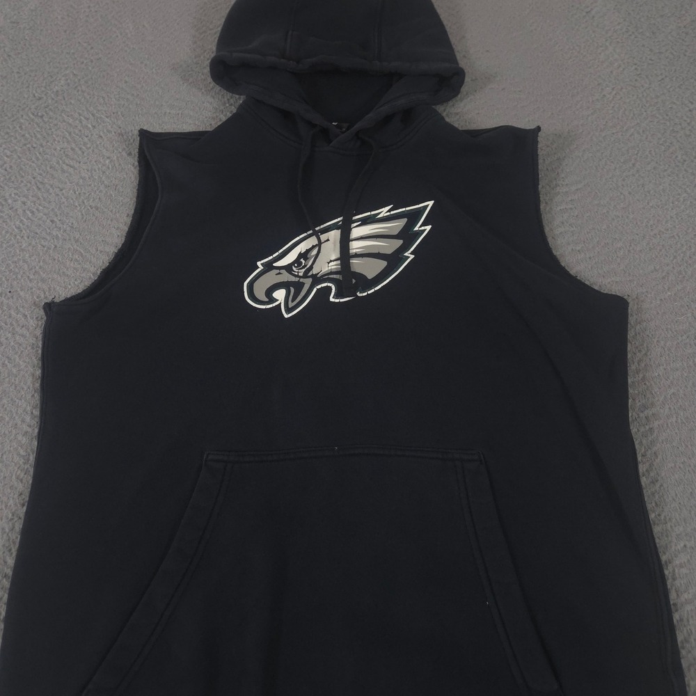 Nike Hoodie Mens M Black Philadelphia Eagles Sideline Standard Issue Sleeveless